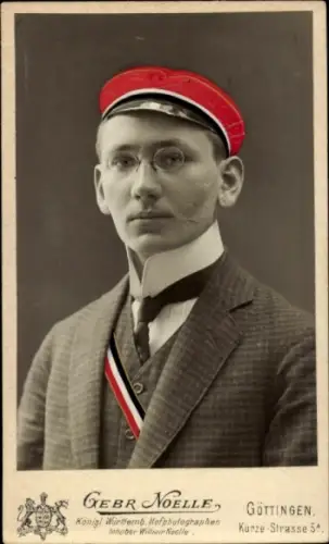 Studentika CdV Göttingen in Niedersachsen, Porträt eines Studenten