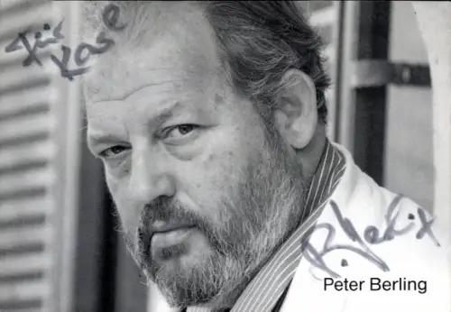 Autogrammkarte Schauspieler Peter Berling, Portrait, Autogramm