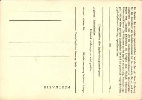 Künstler Ak Einladung zur Jagd, Hasenjagd