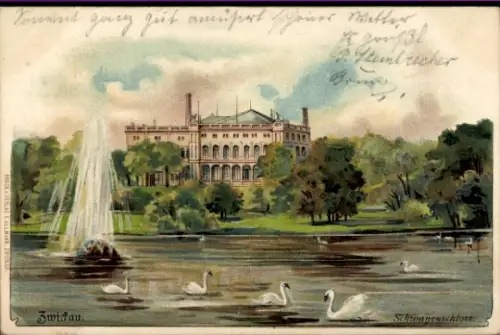Litho Zwickau in Sachsen, Schwanenschloss