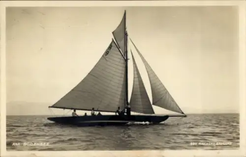 Ak Segelboot auf dem Bodensee