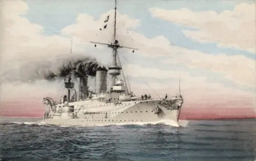 Ak Deutsches Kriegsschiff, SMS Prinz Heinrich, Kaiserliche Marine