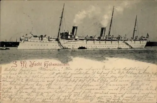 Ak Kaiserliche Yacht SMS Hohenzollern, Kaiserliche Marine