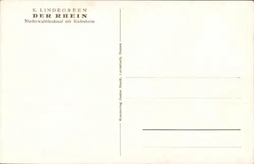 Ak Rüdesheim am Rhein, Niederwalddenkmal, Blick auf den Rhein,  Landschaft