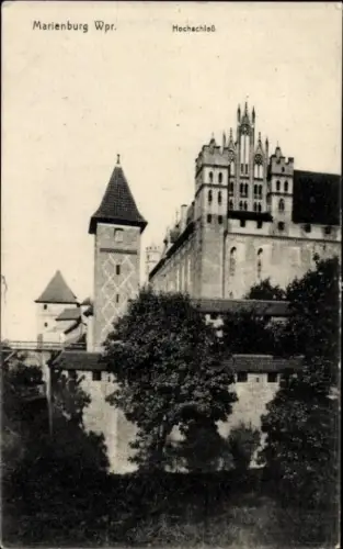 Ak Marienburg Hildesheim in Niedersachsen, Marienburg Wpr., Hochschloß, Burganlage, Bäume