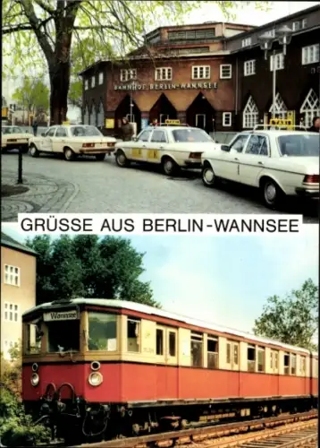 Ak Berlin Zehlendorf Wannsee, Bahnhof, S-Bahn, Taxi