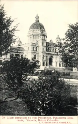 PC Victoria British Columbia Canada, Main Entrance to the Provincial Parliment Buildings