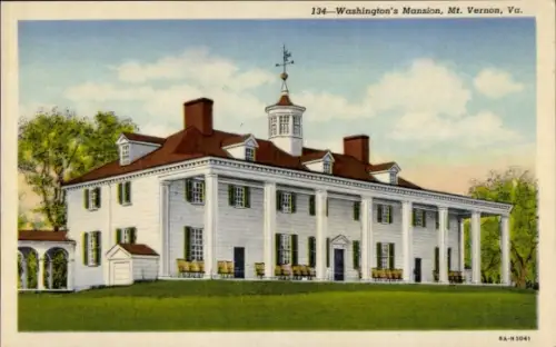 Ak Mount Vernon Virginia USA, Washingtons Herrenhaus,  Virginia,  Architektur