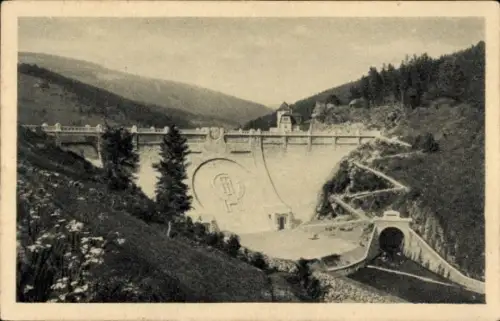Foto Ak Spindlermühle Riesengebirge Reg. Königgrätz, Talsperre Krausebauden