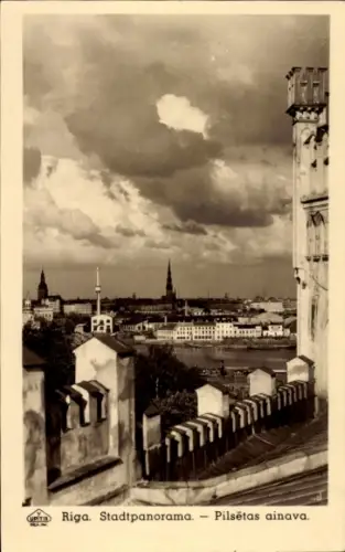 Ak Riga Lettland, Stadtpanorama, Pilsētas ainava, Wolken, Stadtansicht