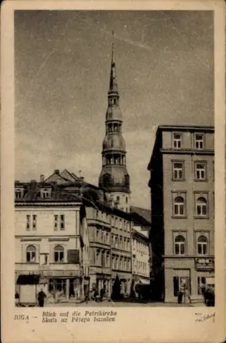 Ak Riga Lettland, Petrikirche
