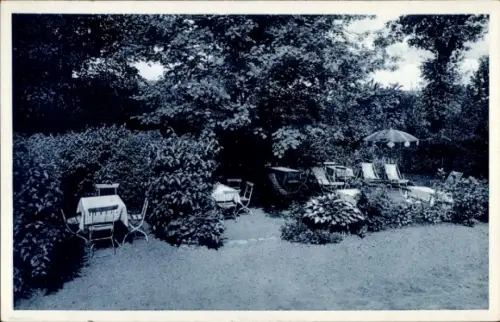 Ak Hamburg Eimsbüttel Lokstedt, Alwin Münster's Gasthof, Gartenpartie