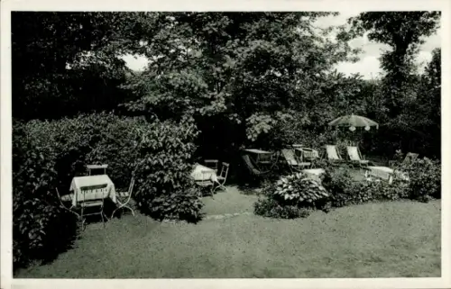Ak Hamburg Eimsbüttel Lokstedt, Alwin Münster's Gasthof, Gartenpartie