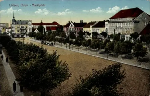 Ak Giżycko Lötzen Lözen Masuren Ostpreußen, Marktplatz