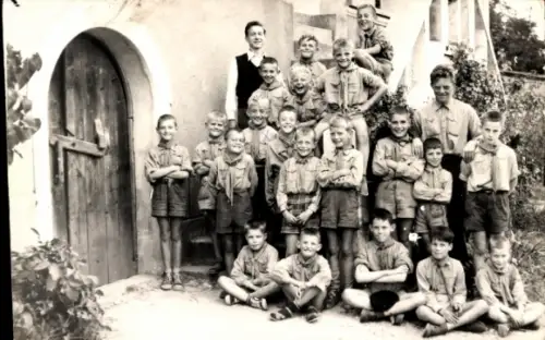Foto Ak Pfadfinder, Gruppenaufnahme