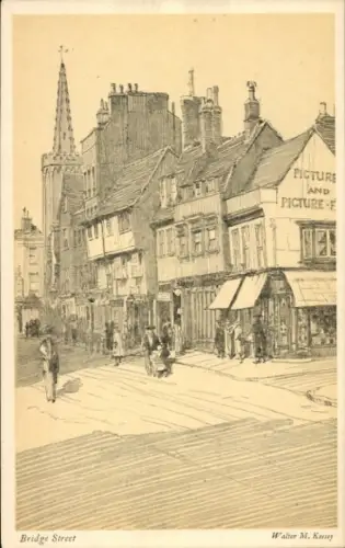 Künstler Ak Keesey, Cambridge East England, Bridge Street