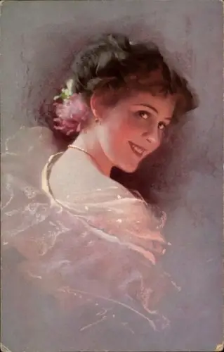 Künstler Ak Knoefel, Portrait einer jungen Frau