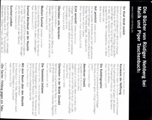 Autogrammkarte Rüdiger Nehberg, Reisender, Bücher, Autogramm