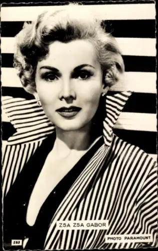 Ak Schauspielerin Zsa Zsa Gabor, Portrait