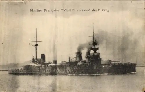 CPA Marine Militaire française, Vérité cuirassé de 1 Rang