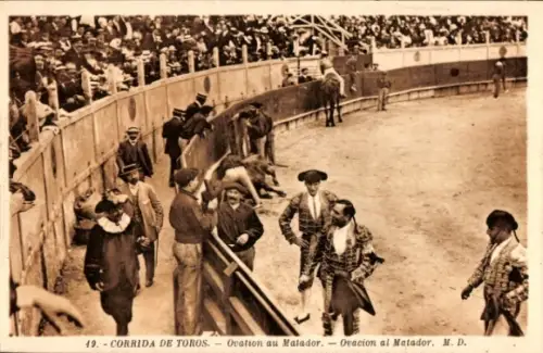 Ak Corrida de Toros, Ovacion al Matador
