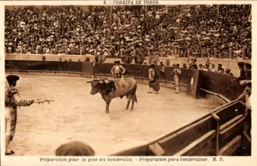 Ak Corrida de Toros, Preparacion para banderillear
