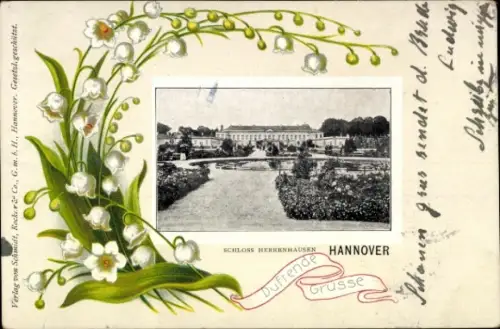 Ak Herrenhausen Hannover in Niedersachsen, Schloss Herrenhausen,  Blumenornament, 