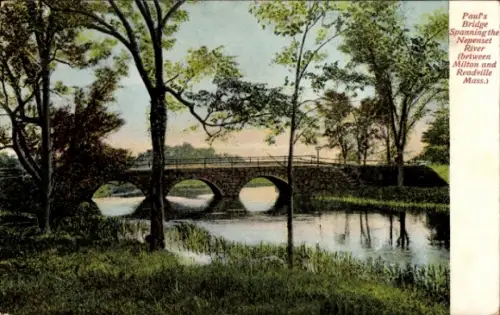 PC Readville Massachusetts USA, Paul's Bridge Spanning the Nepenset River