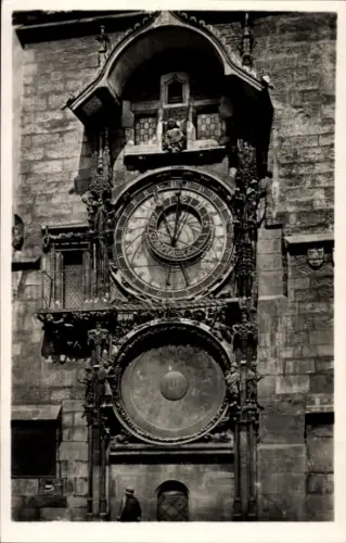 Ak Praha Prag Tschechien, Astronomische Uhr, Altstädter Rathaus, Prag