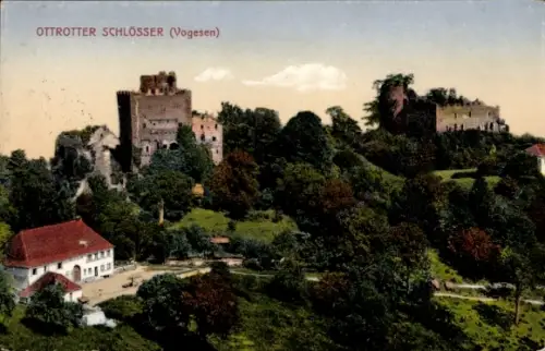 Ak Ottrott Elsass Bas Rhin, Ottrotter Schlösser, Vogesen