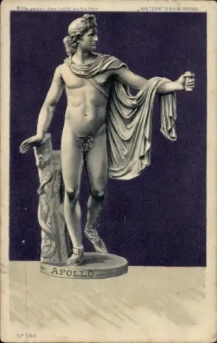 Halt gegen das Licht Ak Apollo, Statue