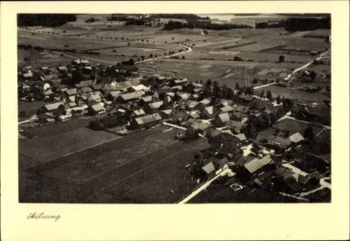 Ak Aitrang in Schwaben, Luftaufnahme von  ländliche Landschaft, viele Dächer