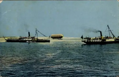 Ak Friedrichshafen am Bodensee, Besuch der Reichstagsabgeordneten bei Zeppelin