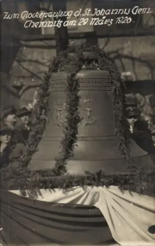 Foto Ak Chemnitz in Sachsen, Glockenaufzug der St. Johannis-Gemeinde, 29. März 1926