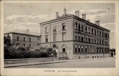 Ak Rosenheim Oberbayern, Bezirkskommando