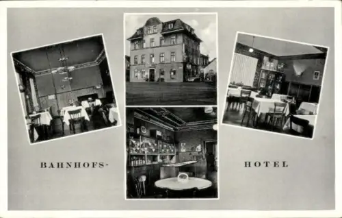 Ak Leer in Ostfriesland, Bahnhofshotel, Innenansichten