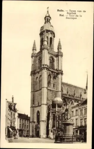 Ak Hal Halle Flämisch Brabant Belgien, Turm der Basilika