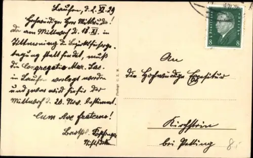 Ak Niederheining Heining Laufen an der Salzach Oberbayern, Filialkirche St. Lorenz, Innenansicht