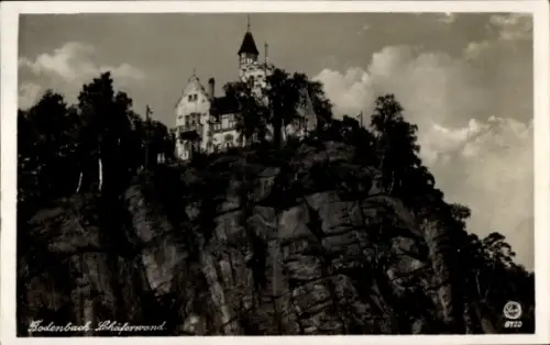 Ak Podmokly Bodenbach Děčín Tetschen an der Elbe Region Aussig, Bodenbach, Schloss auf der Spitze