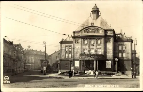Ak Most Brüx Region Aussig, Stadttheater
