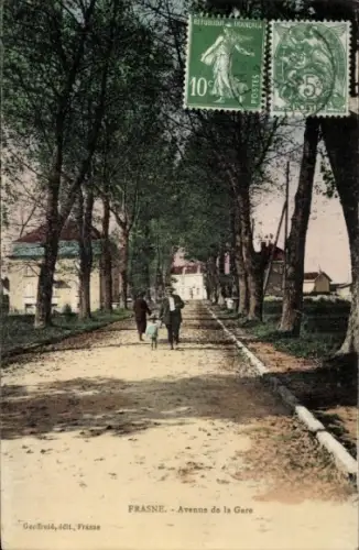 Ak Frasne Doubs, Avenue de la Gare