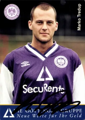 Autogrammkarte Fußballer Marko Tredup, Tennis Borussia Berlin, Autogramm