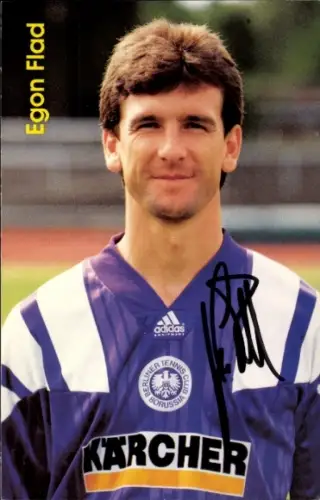 Autogrammkarte Fußballer Egon Flad, Tennis Borussia Berlin, Autogramm