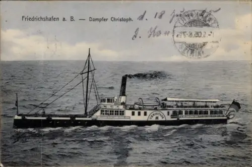 Ak Friedrichshafen am Bodensee, Dampfer Christoph