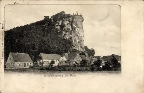 Ak Dahn in der Pfalz, Jungfernsprung