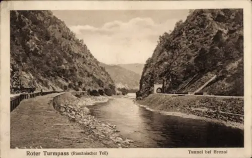 Ak Brezoi Rumänien, Roter Turmpass, Tunnel