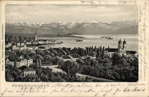 Ak Friedrichshafen am Bodensee, Teilansicht