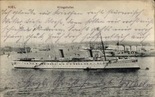 Ak Kiel, Kriegshafen, Deutsche Kriegsschiffe, Kaiserliche Marine