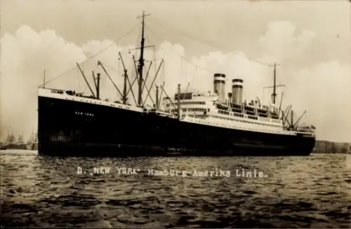 Ak Dampfer New York, Hamburg Amerika Linie, HAPAG