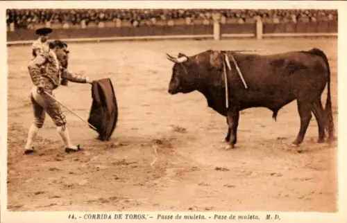 Ak Corrida de Toros, Pase de muleta